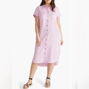 UNIVERSAL STANDARD Dune Linen Lilac Shirt Dress Women's Size XL NWT